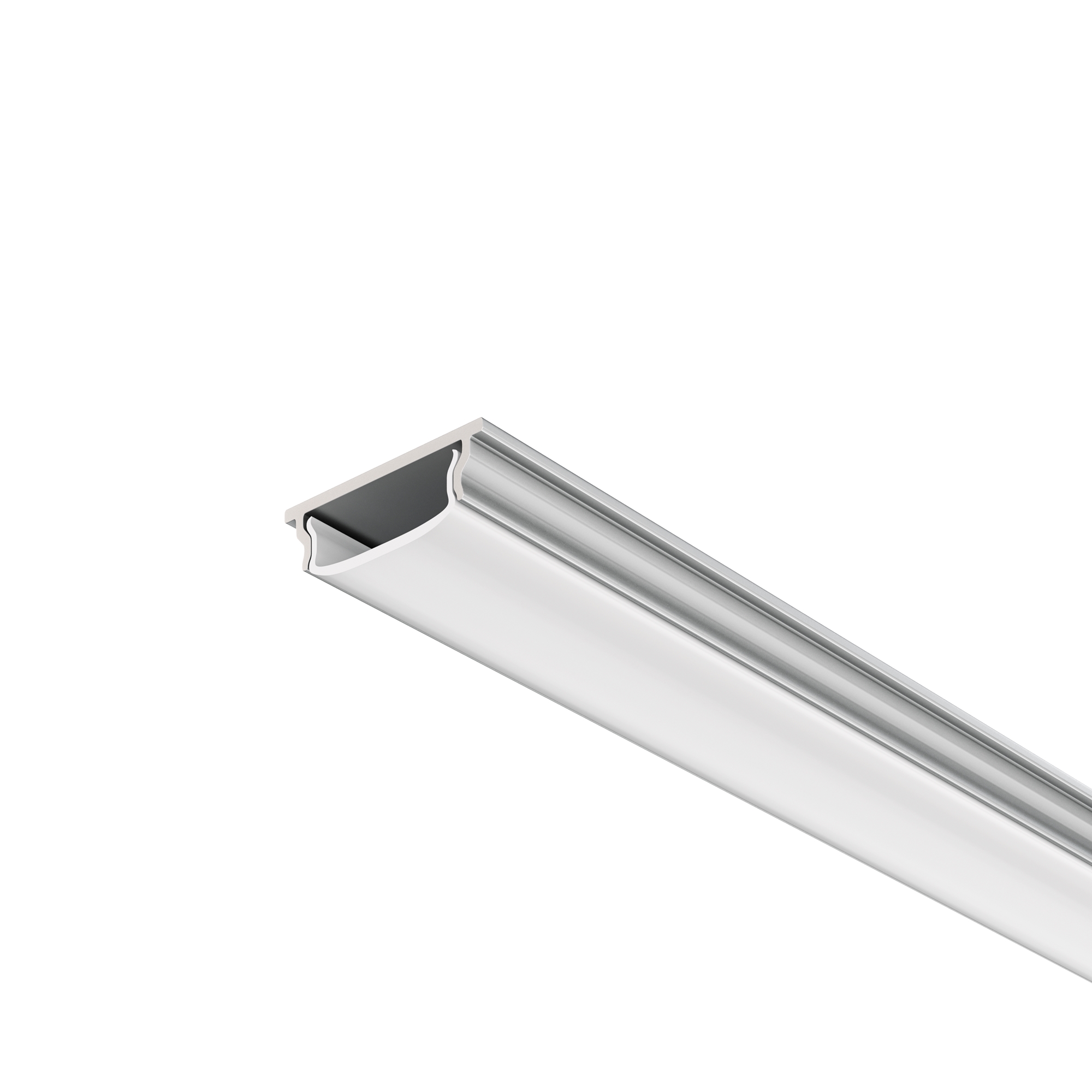 Алюминиевый профиль накладной с вертикальным изгибом 18x06   Профиль Led Strip ALM-1806-S-2M