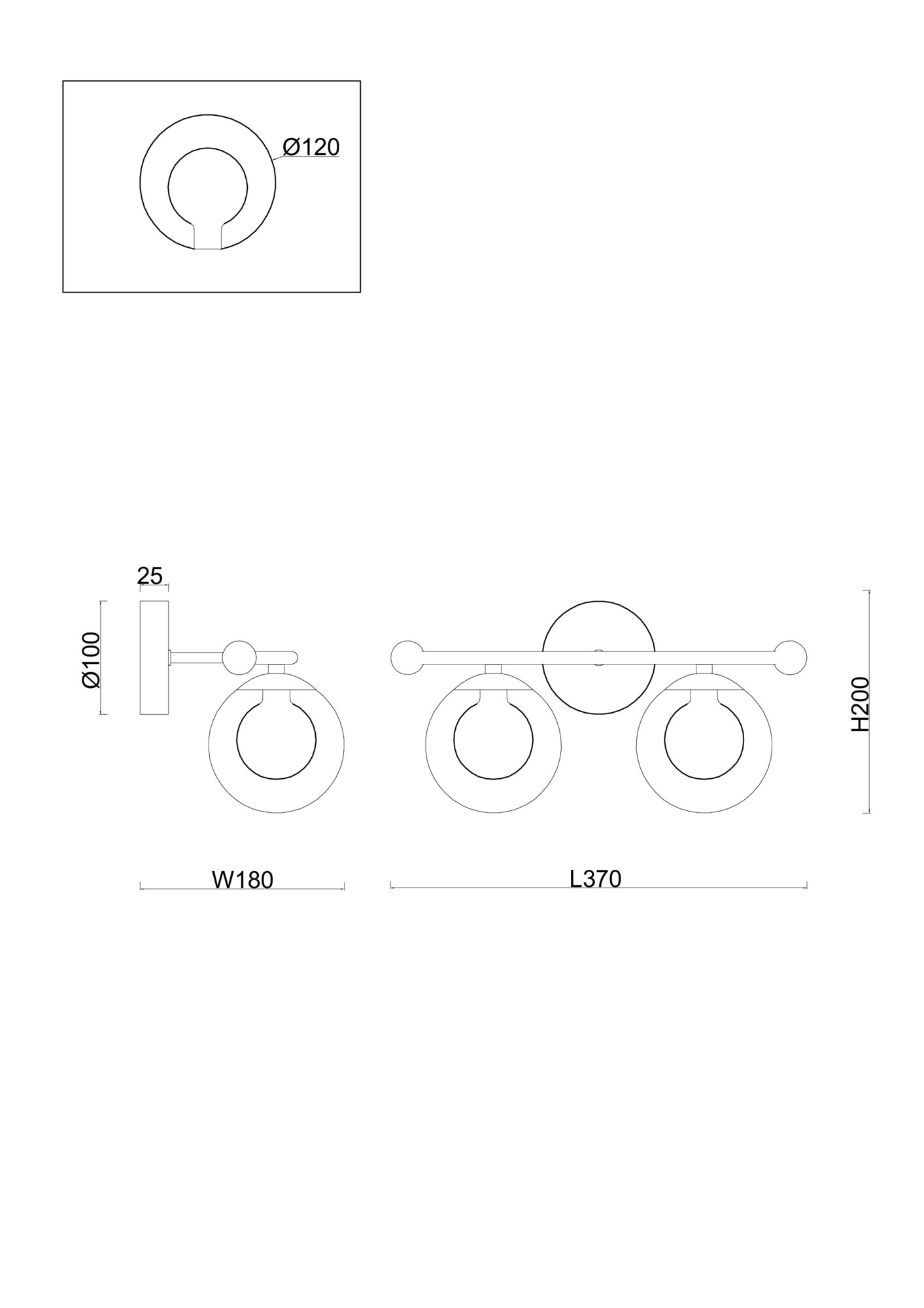 Настенный светильник (бра) Freya FR5262WL-02BS
