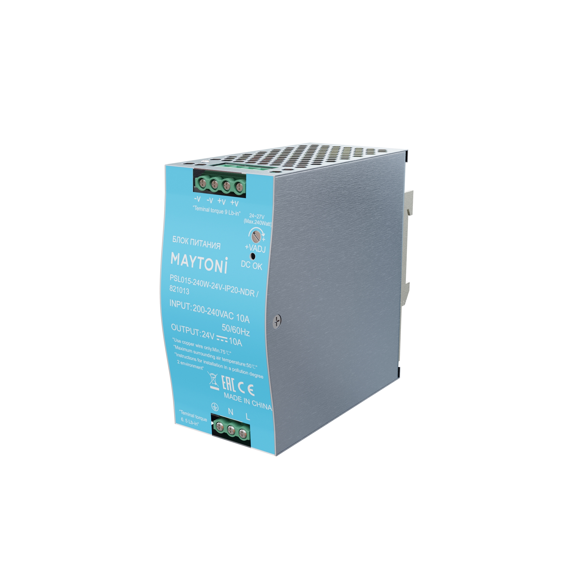 Источник напряжения PSL015 24В 240Вт IP 20 821013   Источник напряжения Led Strip 821013