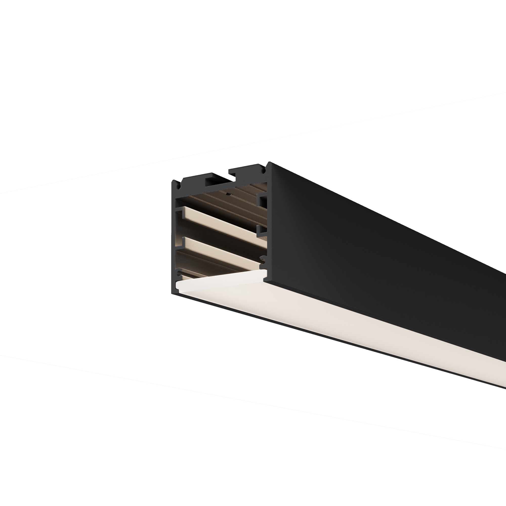 Радиусный профиль 35x35 линейный черный 2.5м   Профиль Led Strip ALM-3535R-B-D-2.5M