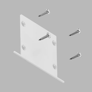 Заглушка для встраиваемого профиля с фланцем 12855-Z White