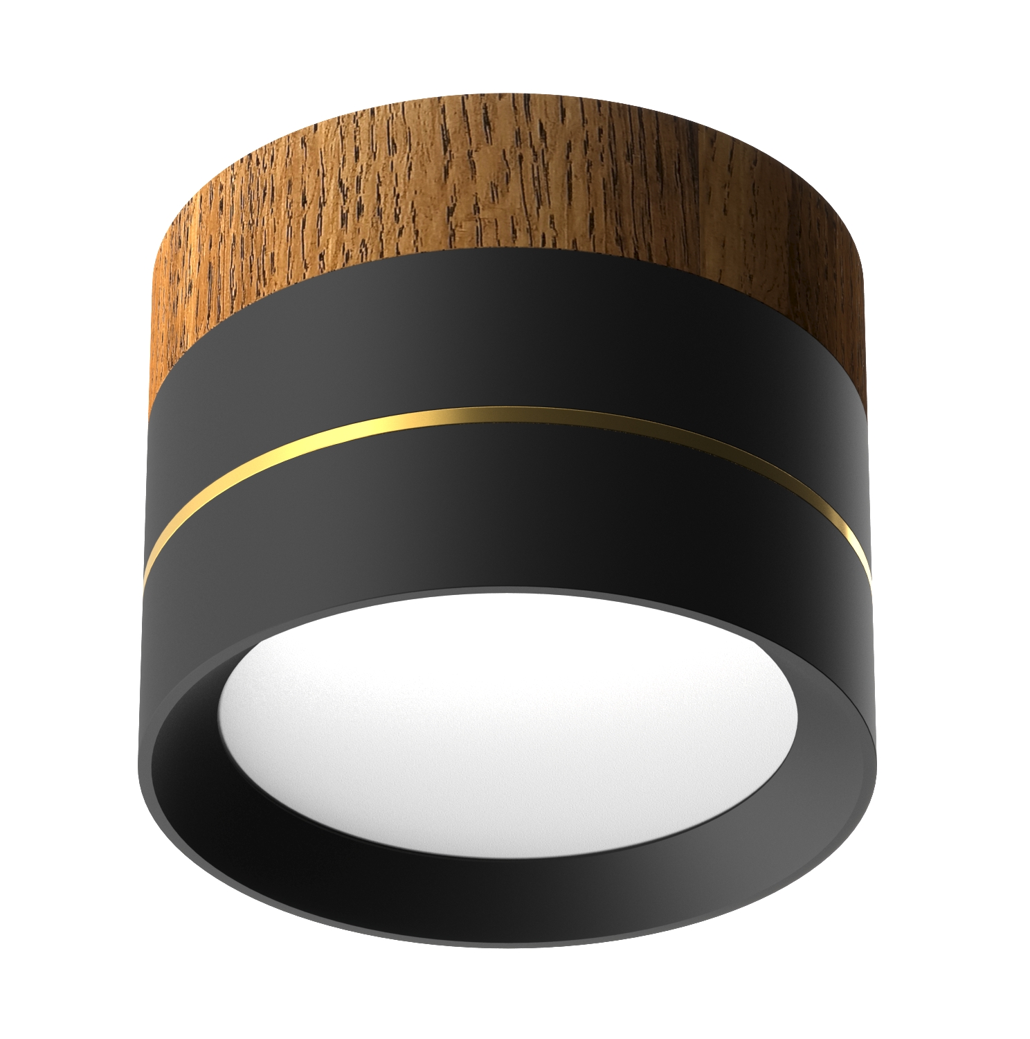 Накладной светодиодный светильник Ledron BARREL Wooden Black — изображение 2