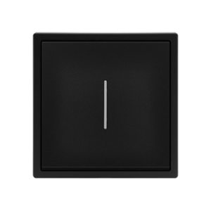 1 Gang 2 Way LED Black