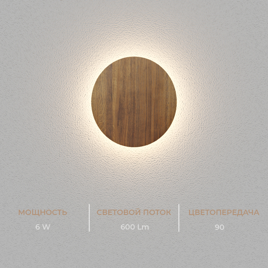 Настенный светодиодный светильник Ledron 8663S Wooden White — изображение 3