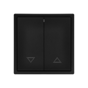2 Gang Curtain Switch Black
