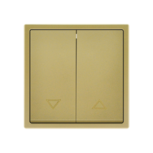 2 Gang Curtain Switch Gold