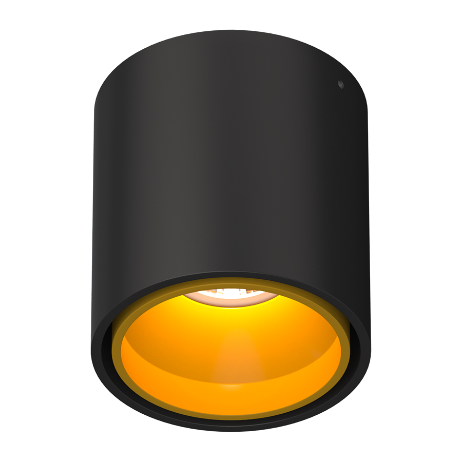 Накладной светильник под сменную лампу Ledron KEA R ED GU10 Black-Gold — изображение 2