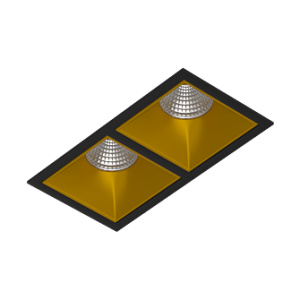 RISE KIT 2 LED 4000K Black-Gold