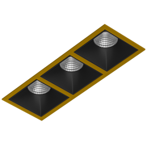 RISE KIT 3 LED 4000K Gold-Black