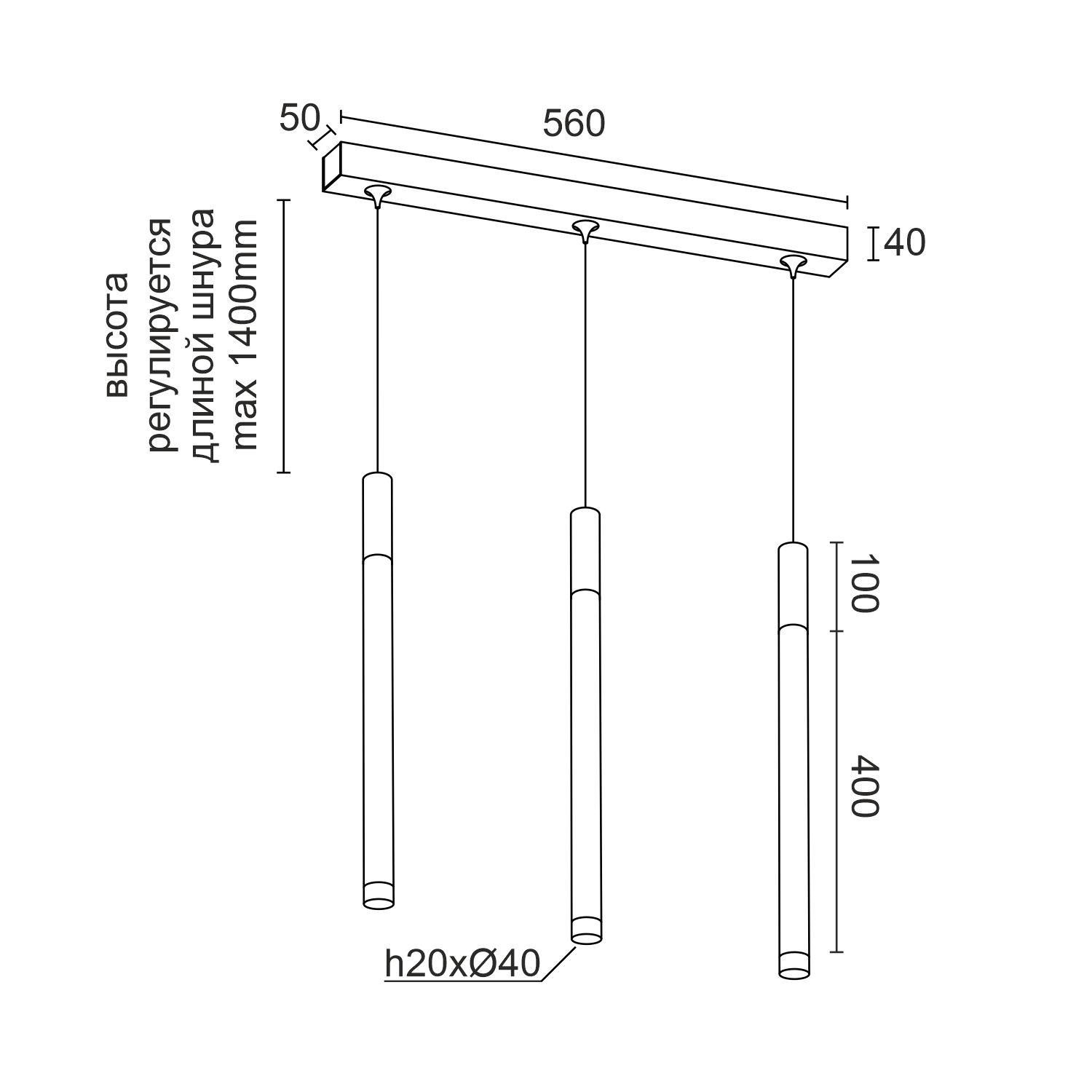 Подвесной (накладной) светодиодный светильник Ledron SAGITONY E3 T40 Wooden 100 Dim Black — изображение 3