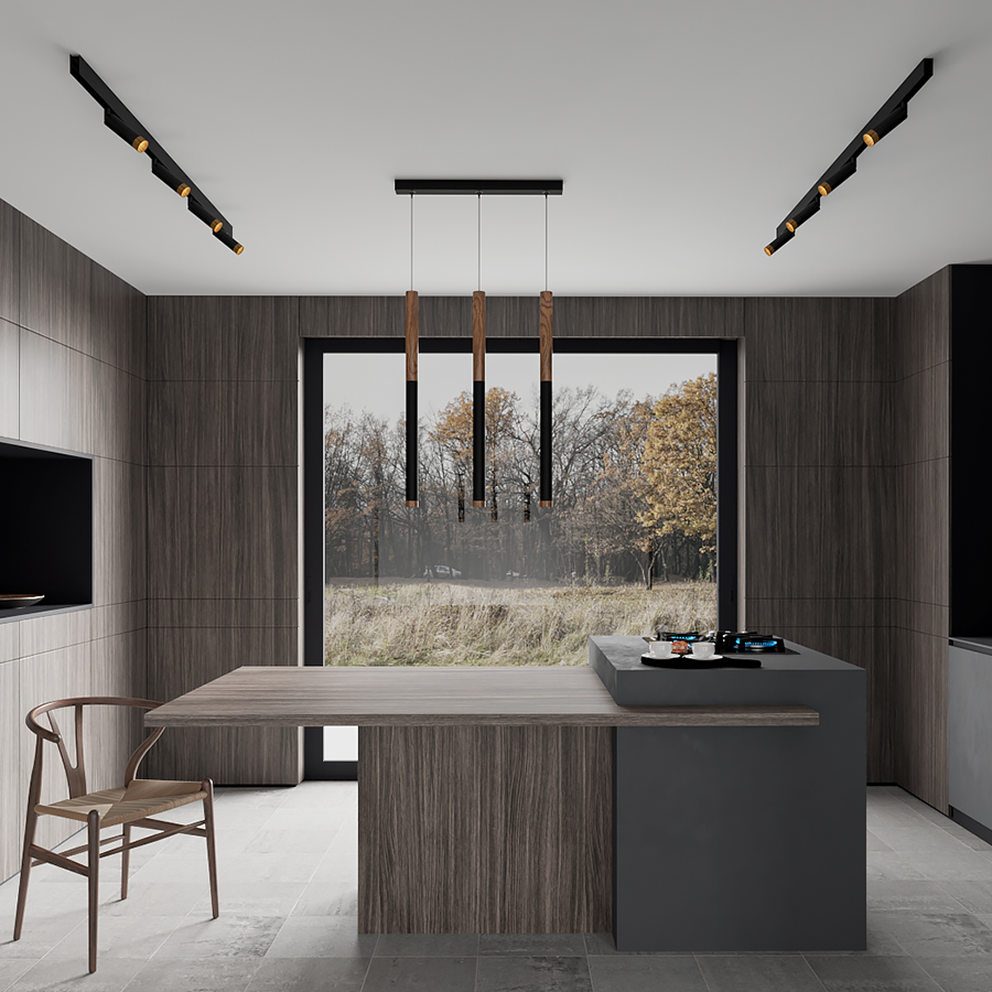 Подвесной (накладной) светодиодный светильник Ledron SAGITONY E T40 Wooden 100 White — изображение 3