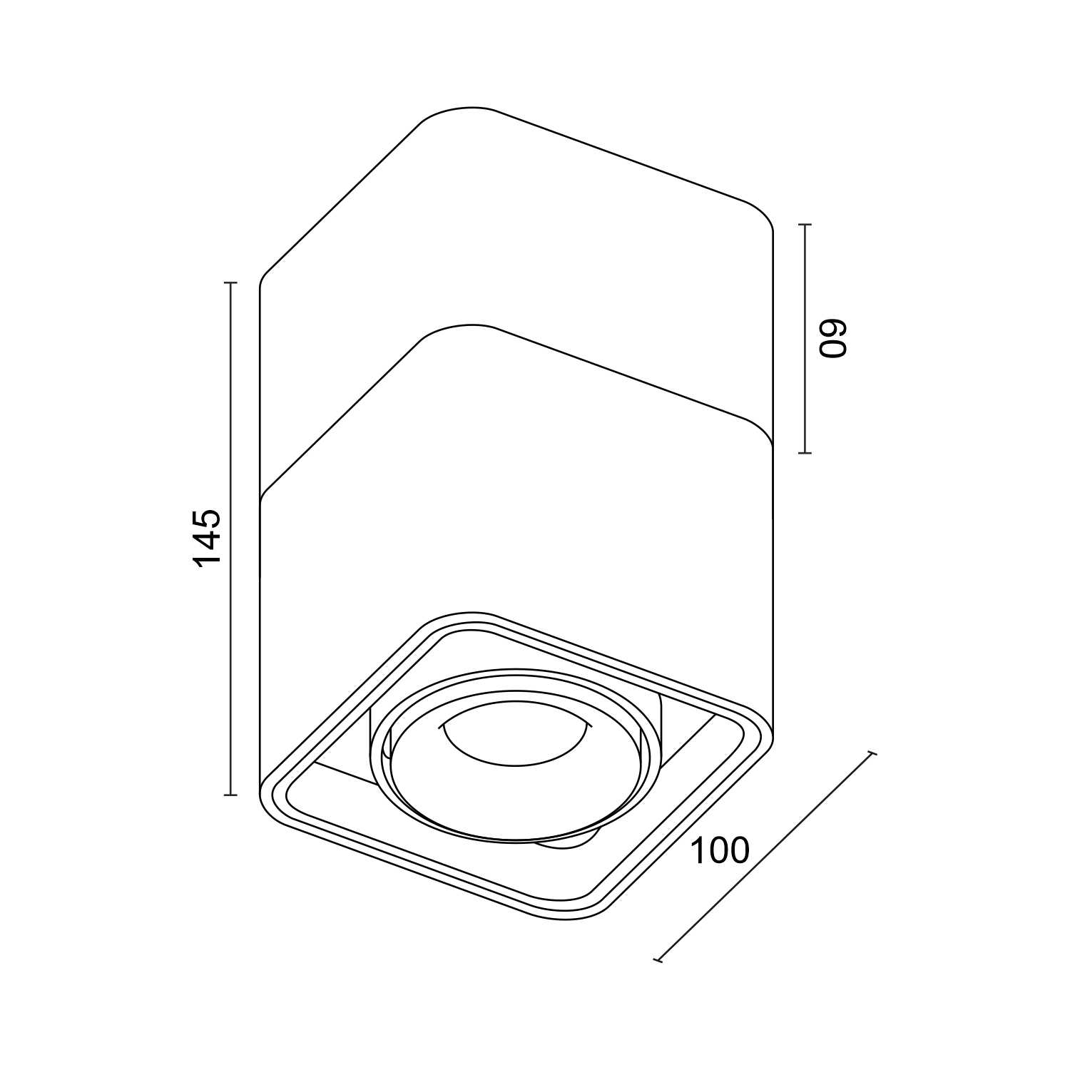 Накладной светодиодный светильник Ledron TUBING Wooden 60 Black TRIAC — изображение 3