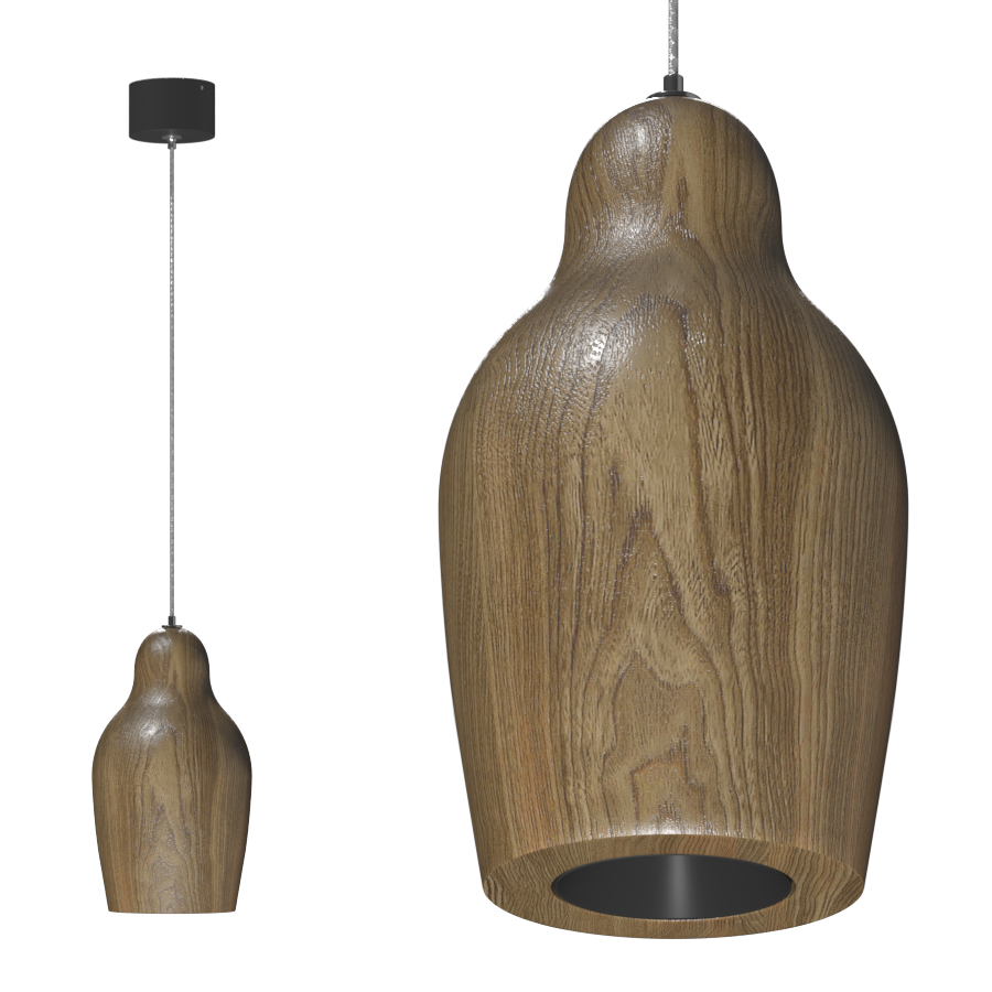 Подвесной (накладной) светильник WoodDoll Big Black под сменную лампу — изображение 2