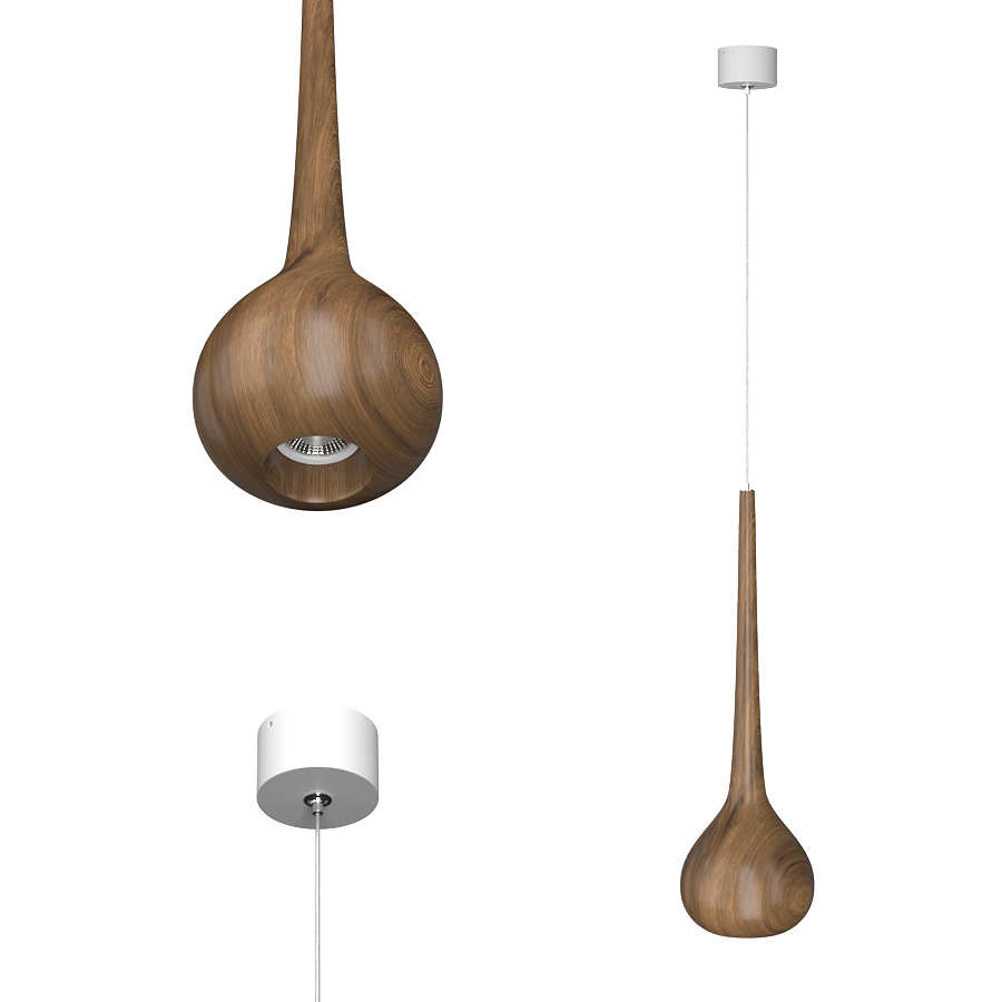 Подвесной (накладной) светильник WoodDrop Big White под сменную лампу — изображение 2