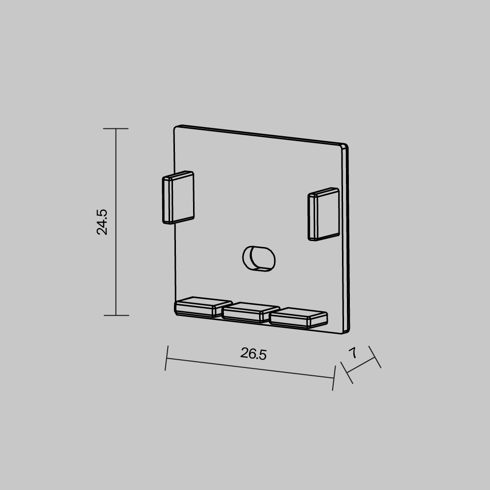 Комплект заглушек (для профиля ALM-4625-S-2M) 2 шт. Комплектующие для профиля Led Strip 642001 — изображение 4