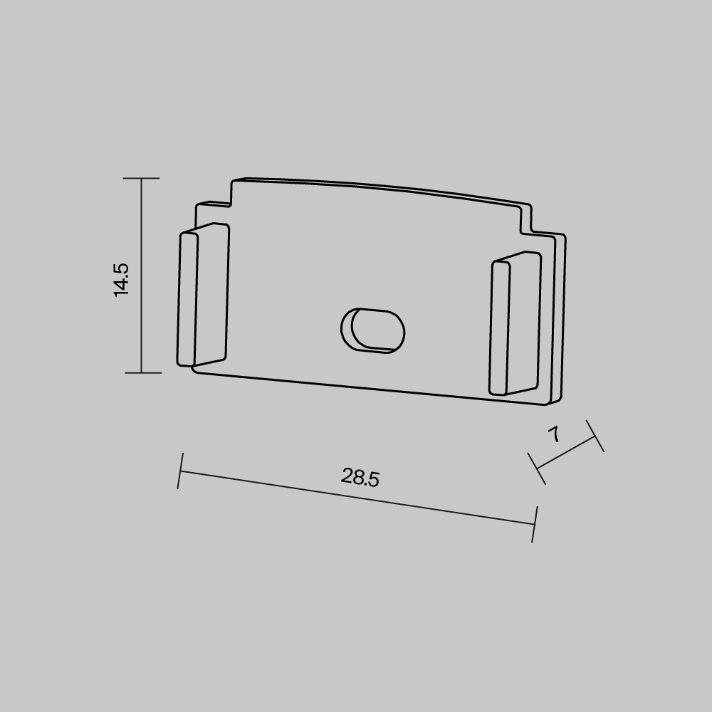 Комплект заглушек (для профиля ALM-6214SB-S-2M/ALM-6214TB-S-2M) 2 шт. Комплектующие для профиля Led Strip 642008 — изображение 4