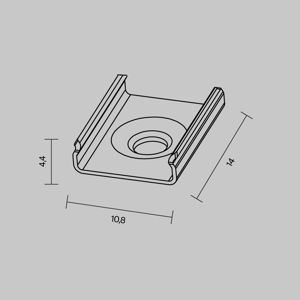 Комплект креплений (для профиля ALM-1007-S-2M) 4 шт. Комплектующие для профиля Led Strip 642011 — изображение 2