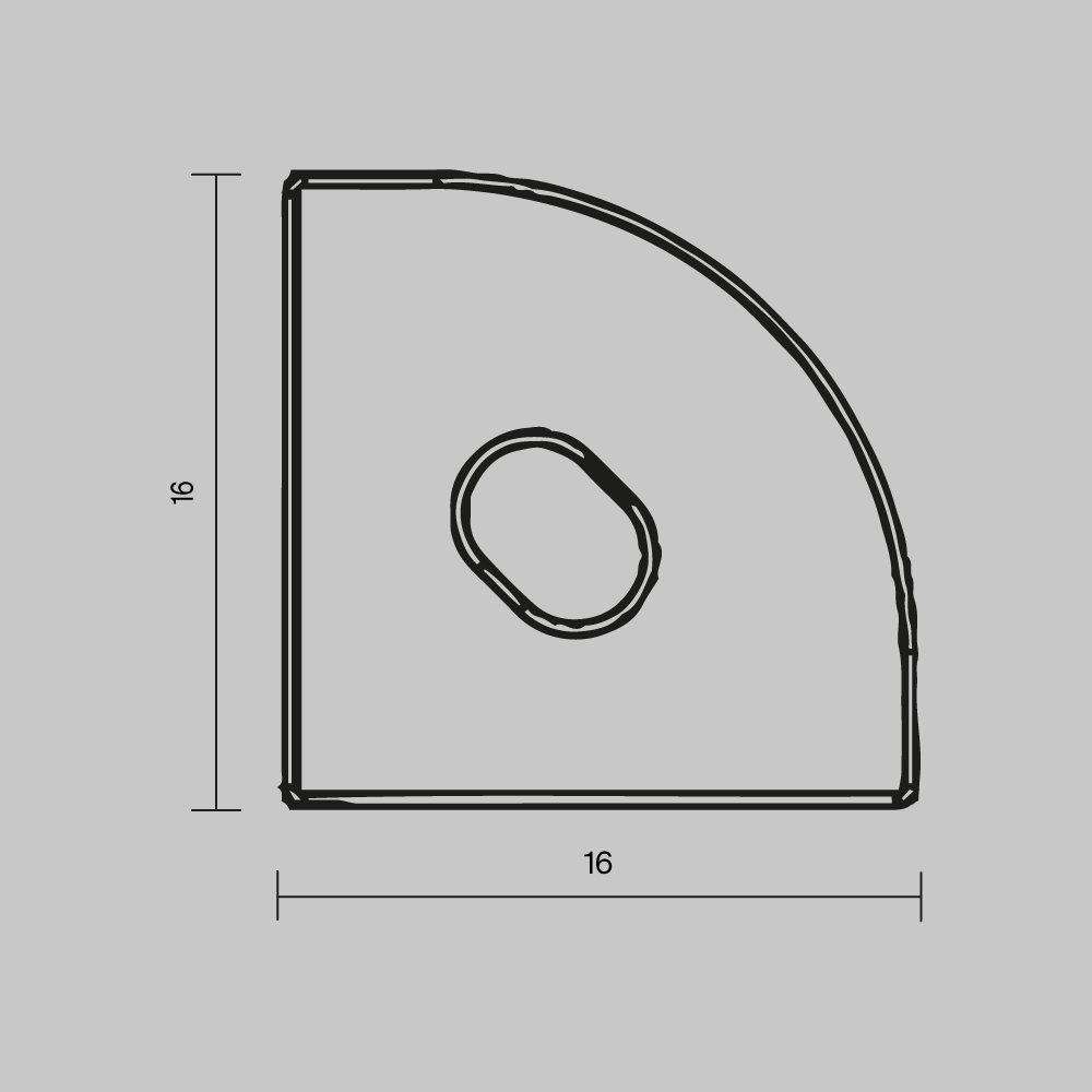 Комплект заглушек (для профиля 16×16) 2 шт., ALM-1616R-B-EC 642029 Комплектующие для профиля Led Strip 642029 — изображение 4