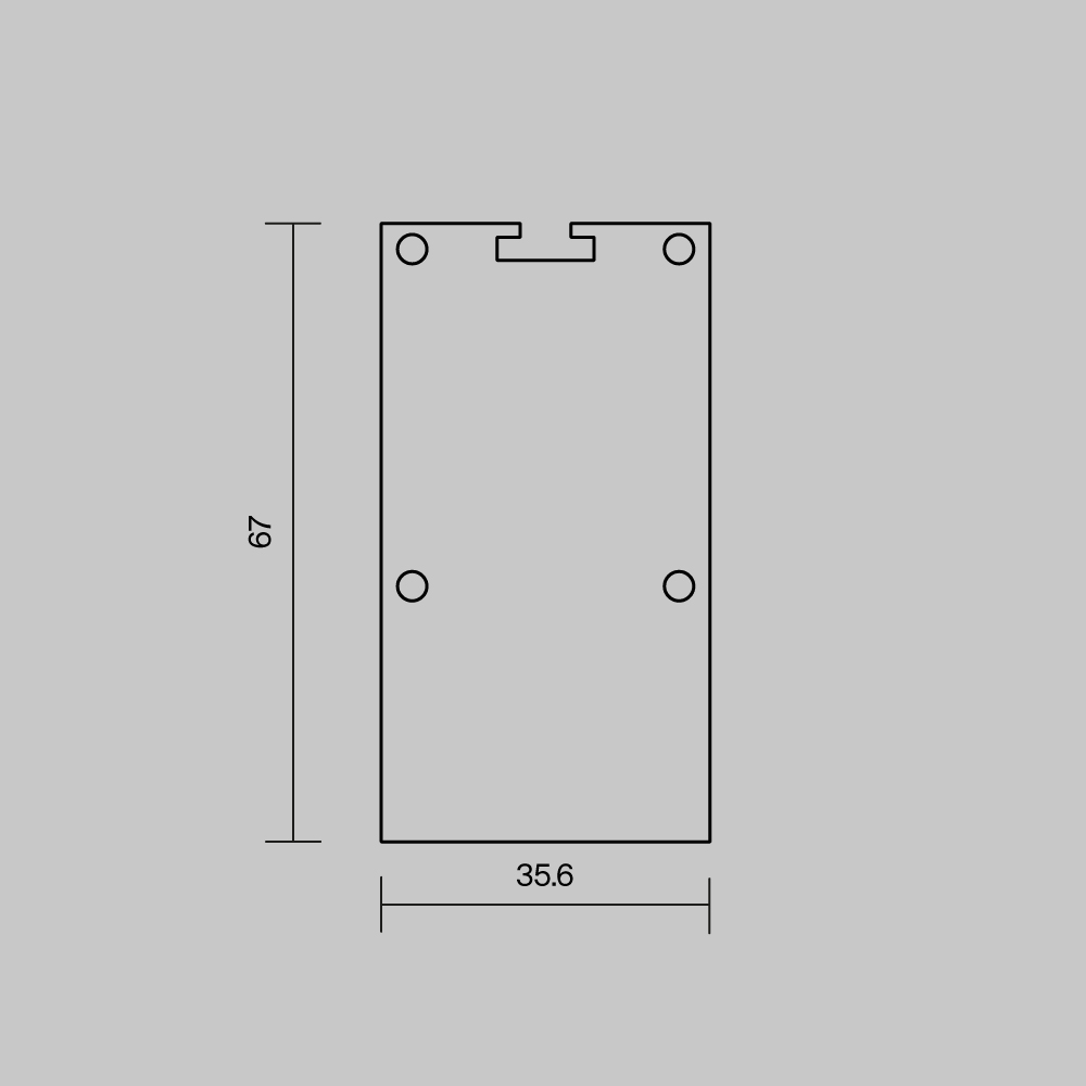 Комплект заглушек (для профиля 35×66) 2 шт., ALM-3566-EC 642079 Комплектующие для профиля Led Strip 642079 — изображение 4