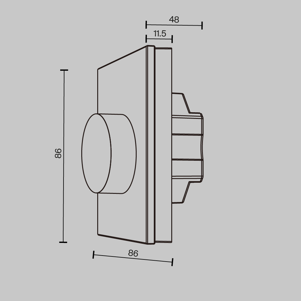 Роторная панель управления RF двухканальное 12-48VDC MIX Роторная панель управления Lighting control 711025 — изображение 3