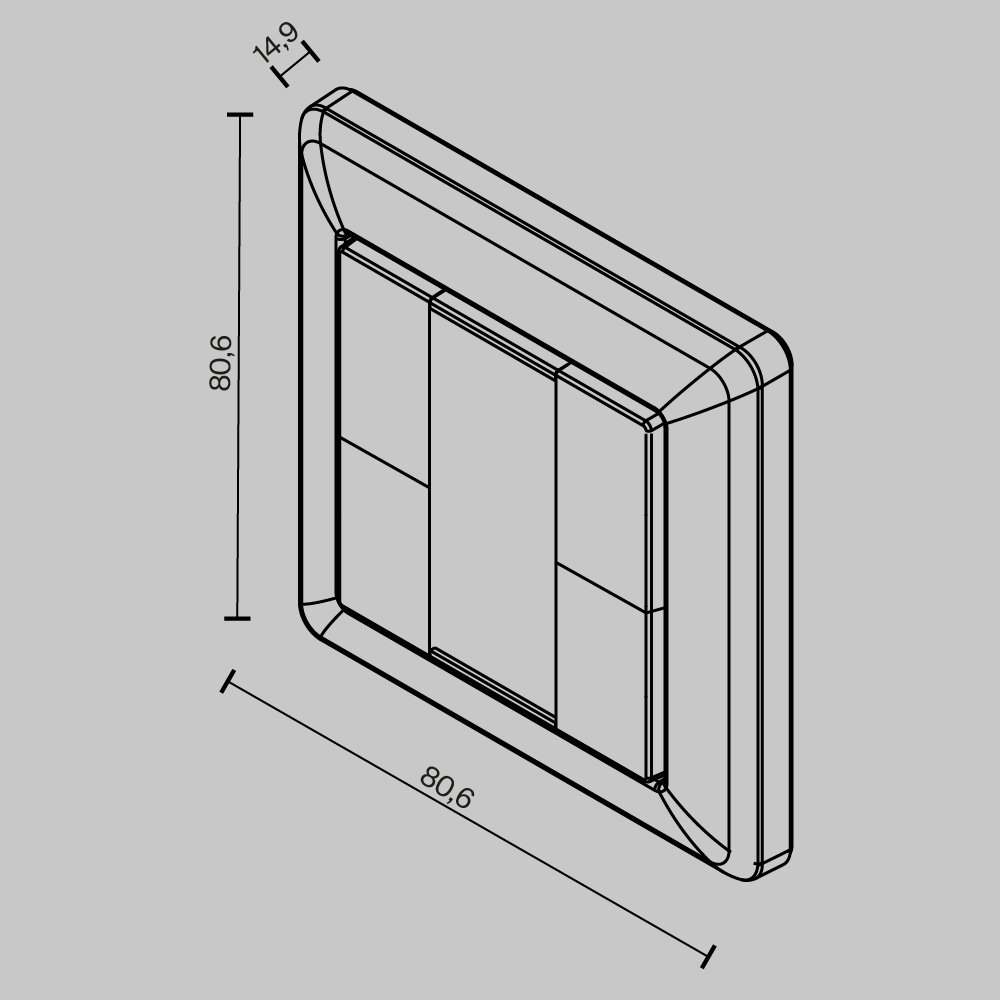 4-х кнопочная DALI DT6 панель для одной группы и 4-х сцен Панель управления Lighting control 721052 — изображение 3