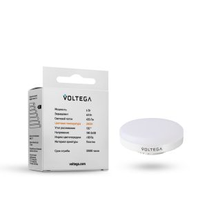 Светодиодная лампа Simple GX53 6W 2800K 100° Лампочка Voltega 7770