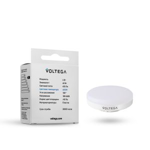 Светодиодная лампа Simple GX53 6W 4000K 100° Лампочка Voltega 7771