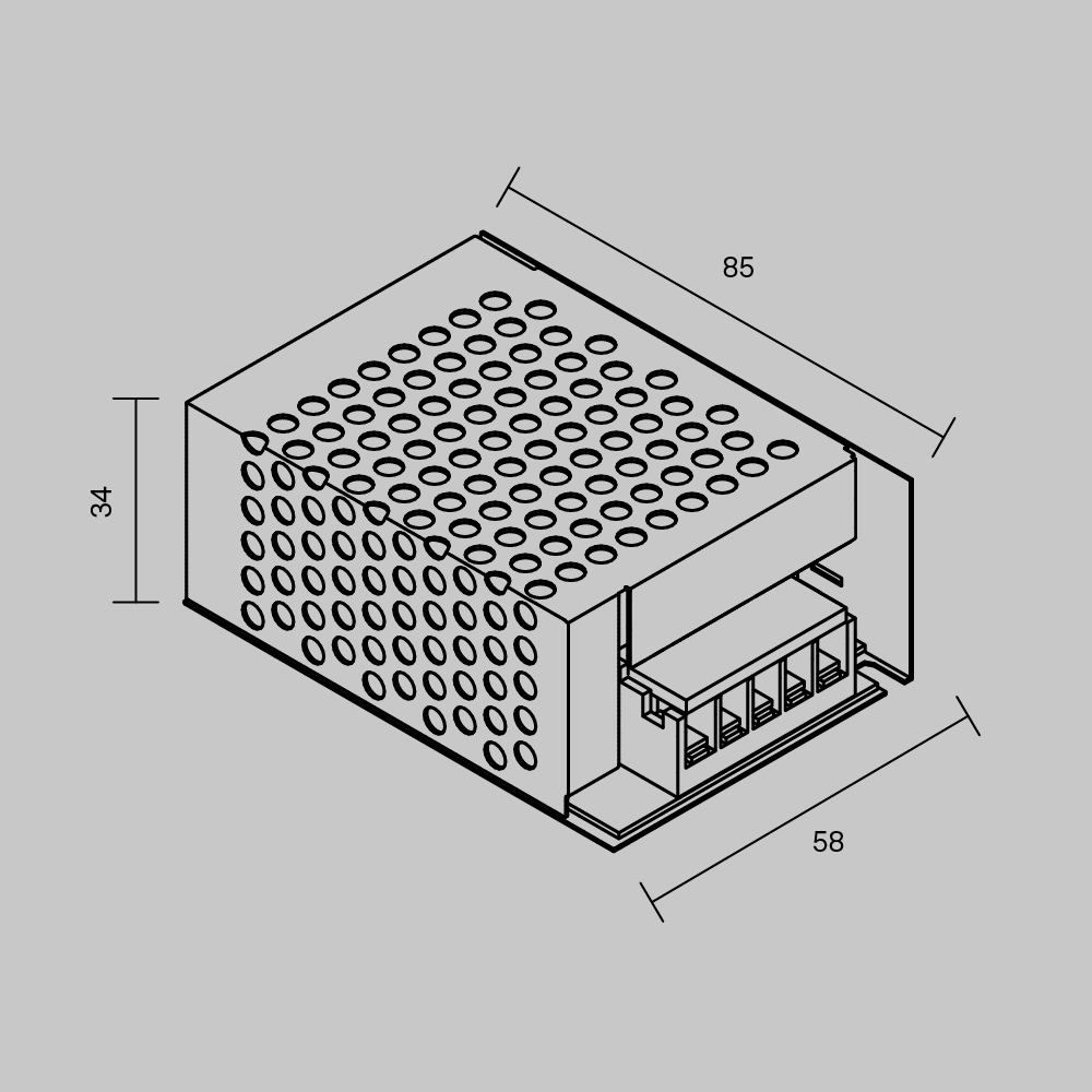 Источник напряжения PSL002 12В 35Вт IP 20 811006 Источник напряжения Led Strip 811006 — изображение 3