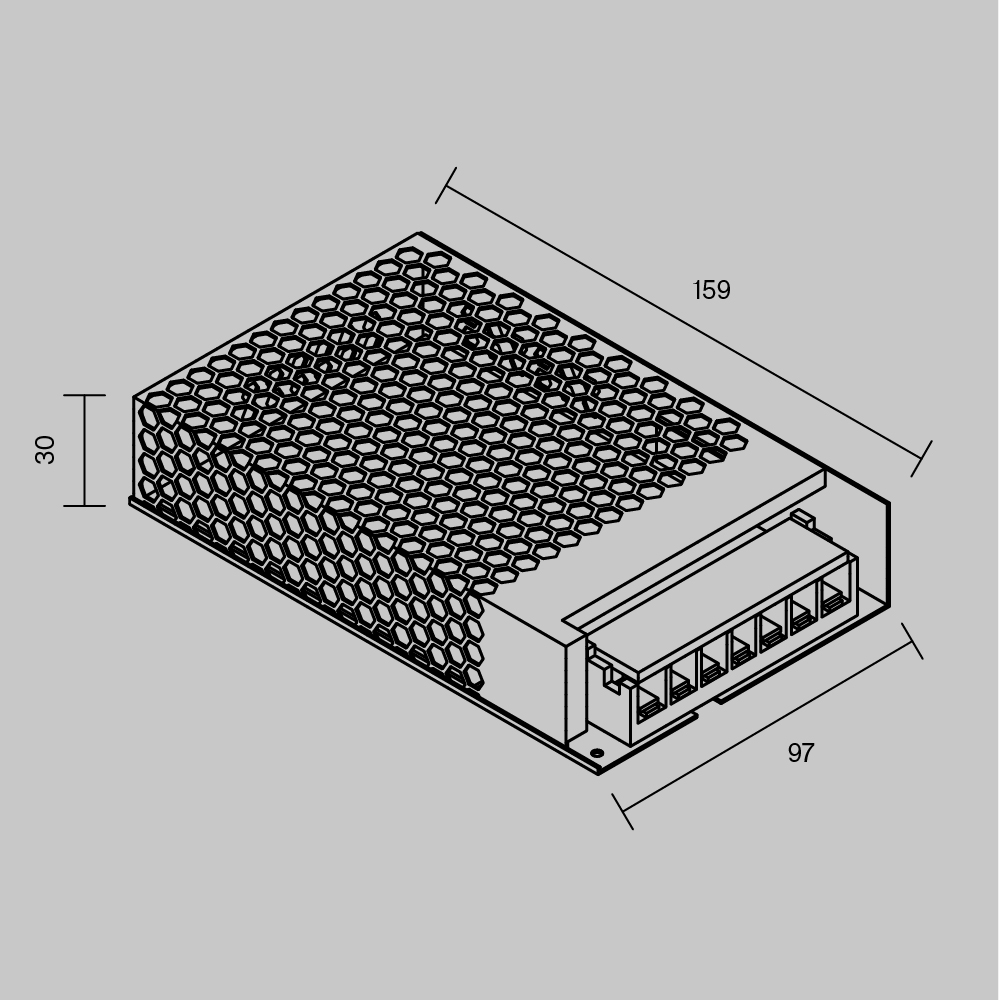 Источник напряжения PSL002 12В 200Вт IP 20 811010 Источник напряжения Led Strip 811010 — изображение 3