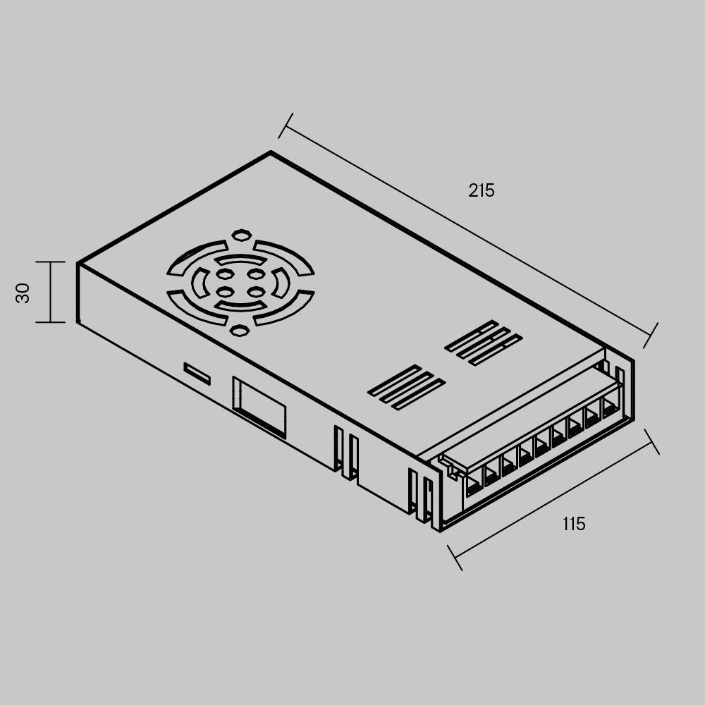 Источник напряжения PSL006 48В 400Вт IP 20 831011 Источник напряжения Led Strip 831011 — изображение 3