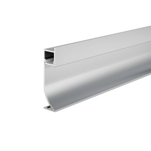 Алюминиевый профиль плинтус 53×14 (Серебро