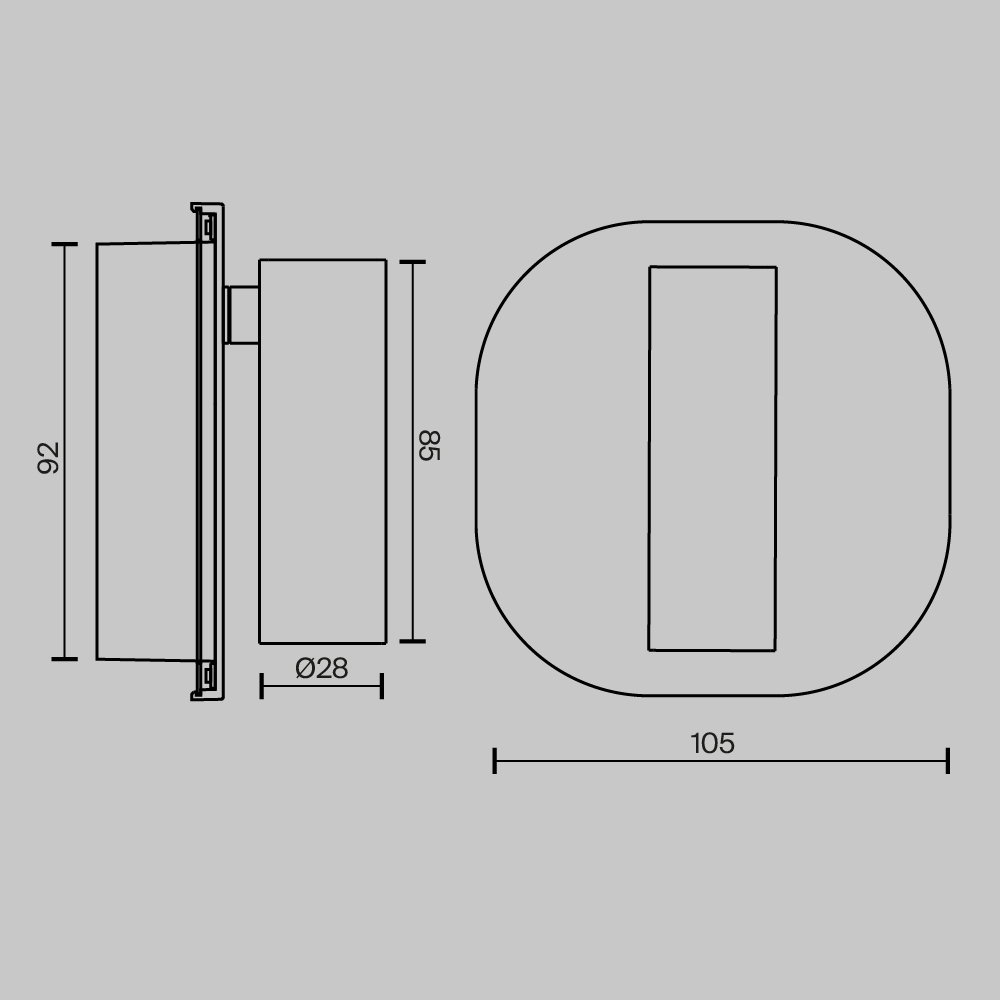 Настенный светильник Ego 2700-4000K 9Вт 30° Настенный светильник (бра) Technical C175WL-9W-2.7-4K-MG — изображение 4