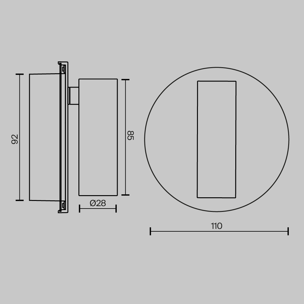 Настенный светильник Ego 2700-4000K 9Вт 30° Настенный светильник (бра) Technical C176WL-9W-2.7-4K-MG — изображение 4