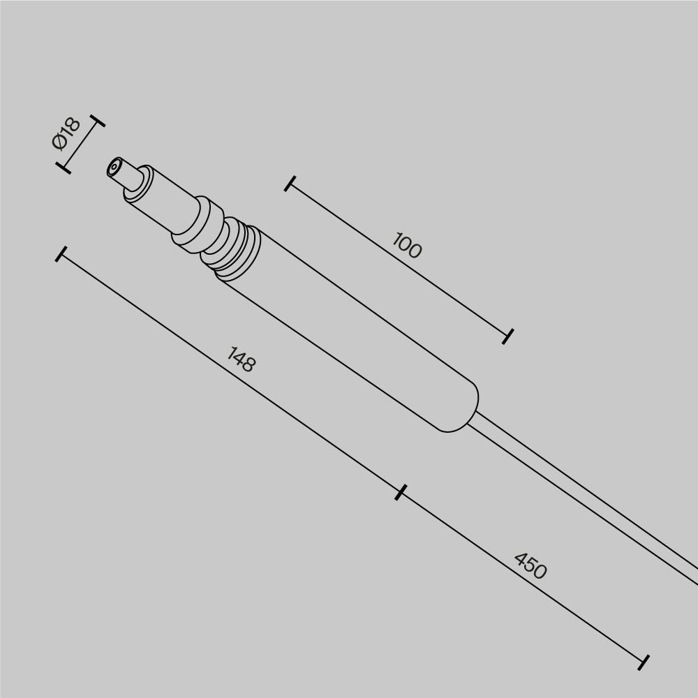 Ввод питания для для системы Axity Комплектующие для систем освещения с токоведущими элементами Technical CA002PI-BS — изображение 2