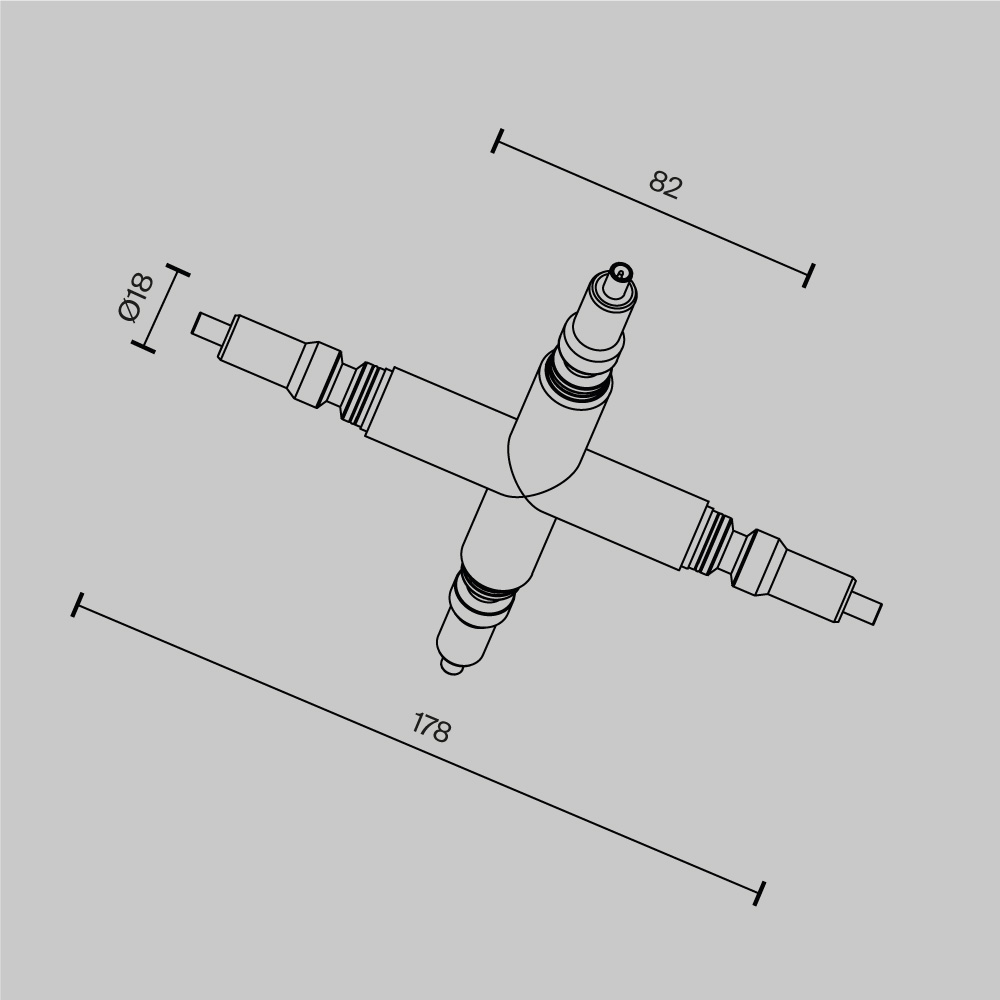 X образный коннектор для системы Axity Комплектующие для систем освещения с токоведущими элементами Technical CA008TX-BS — изображение 4