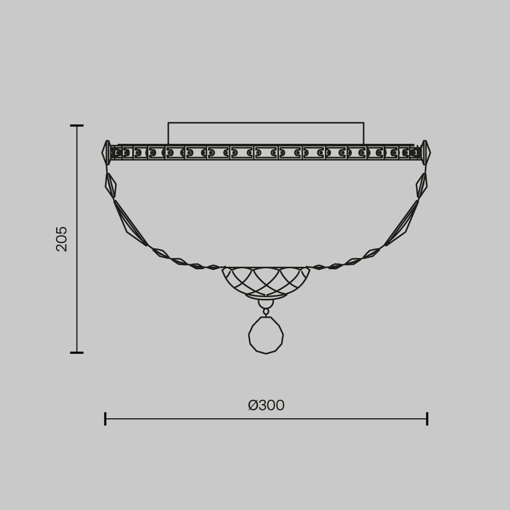 Потолочный светильник Basfor E14х3 Потолочный светильник Maytoni DIA100-CL-03-G — изображение 3