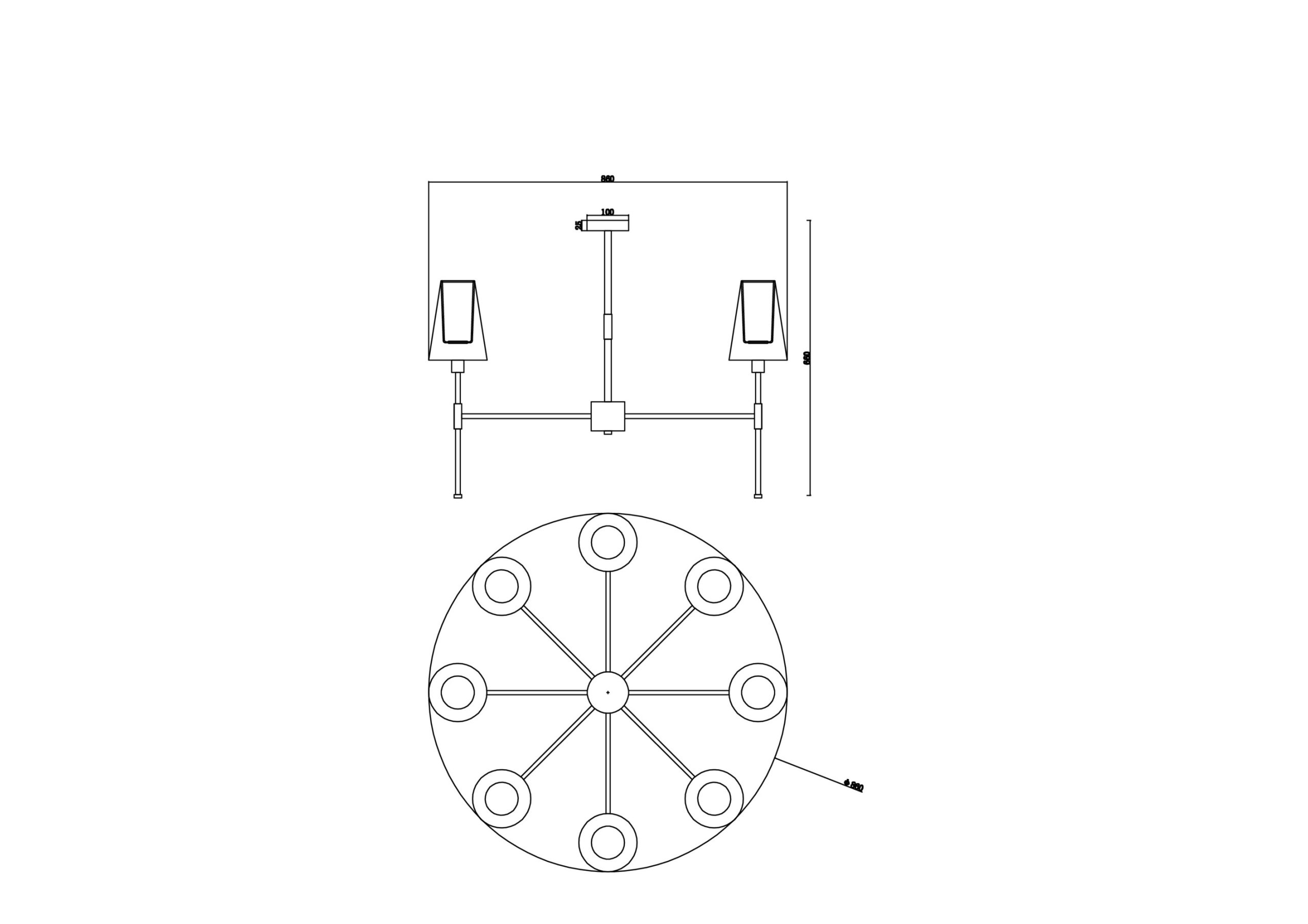 Люстра Freya FR5196PL-08BBS — изображение 4