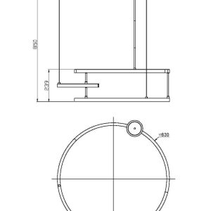Подвесной светильник Line 3000-4000К 45Вт Подвесной светильник Maytoni MOD016PL-L52BK