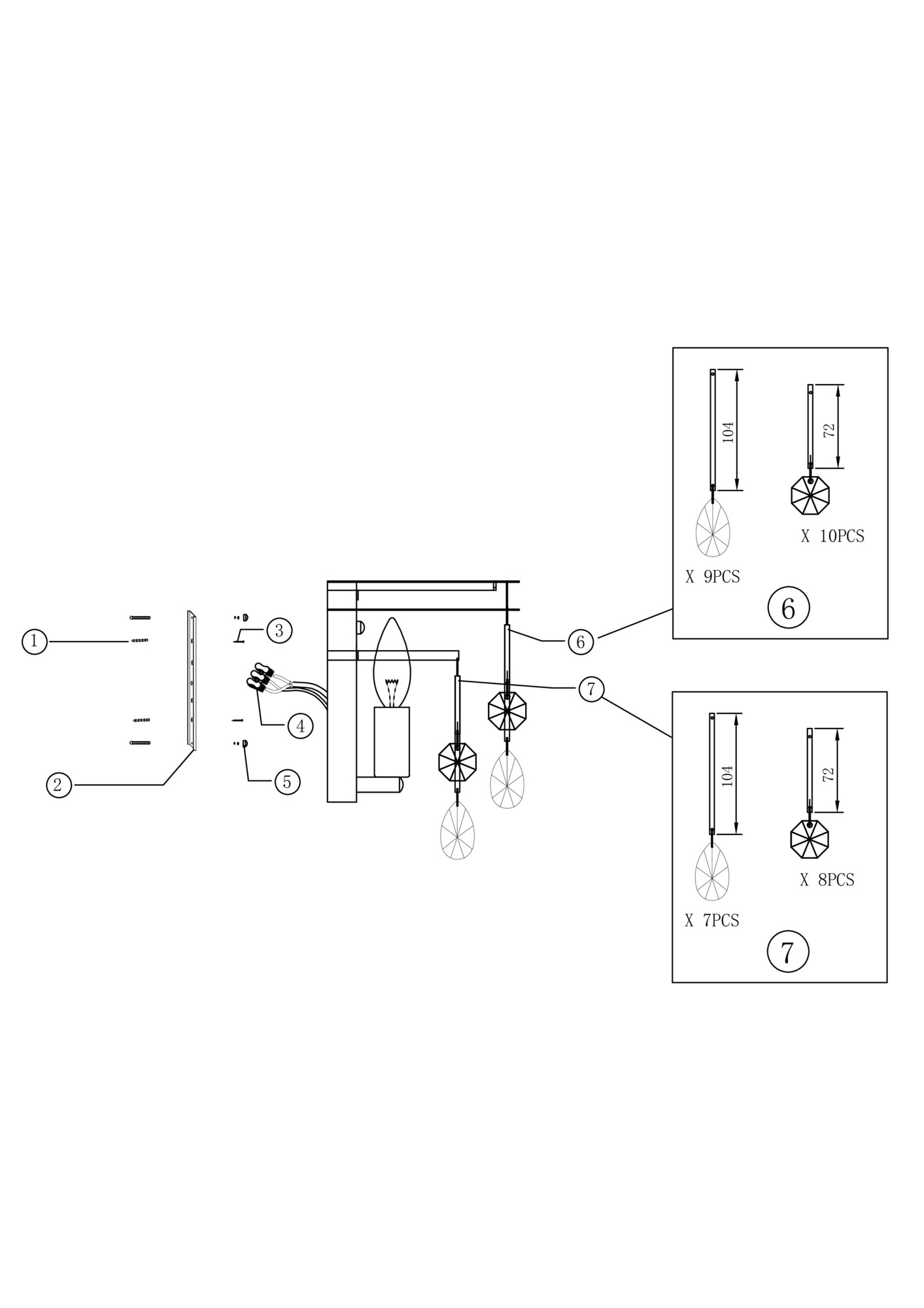 Настенный светильник (бра) Linn E14x1 Настенный светильник (бра) Maytoni MOD091WL-01CH — изображение 3