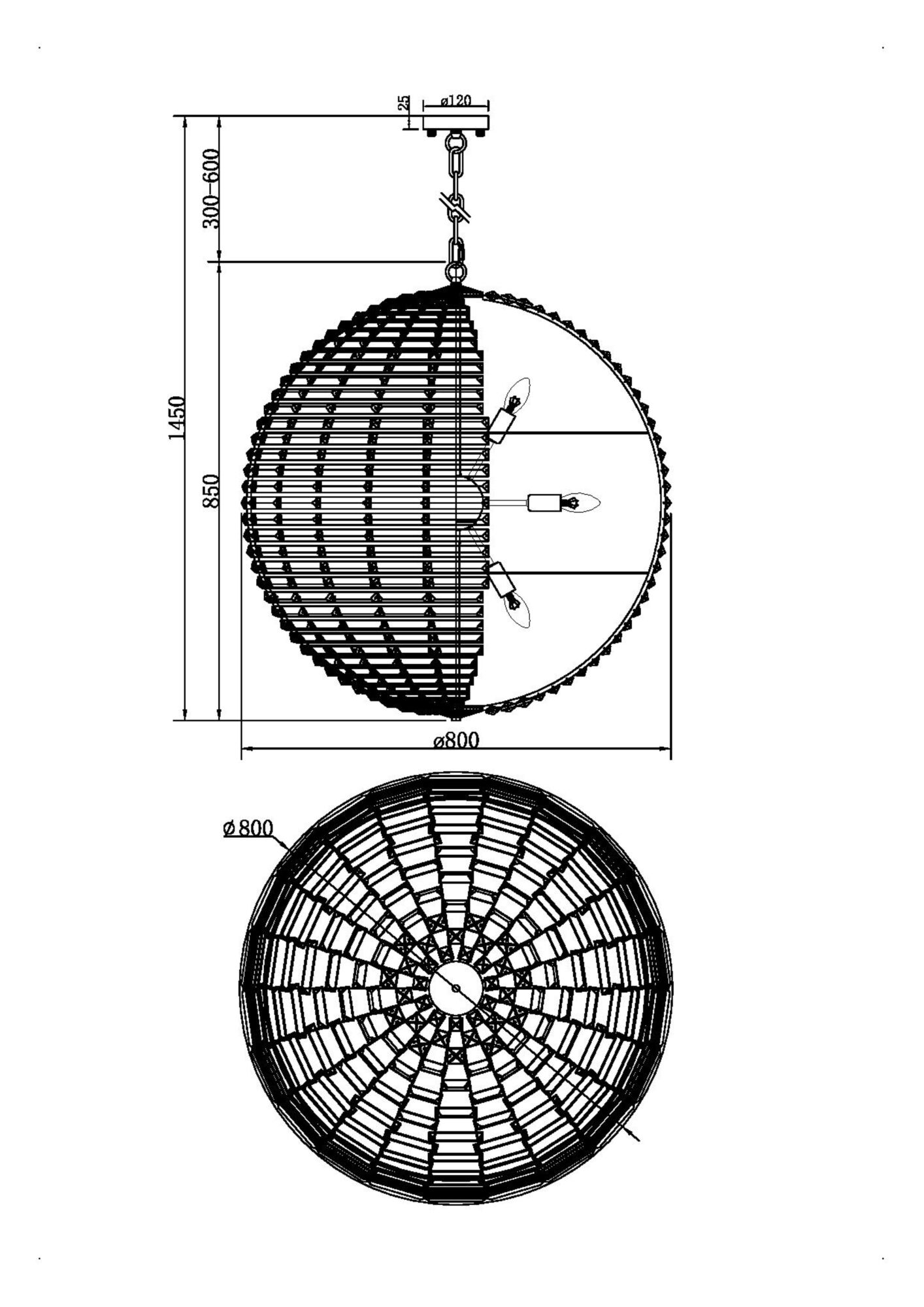 Подвесной светильник Palla E14x12 Подвесной светильник Maytoni MOD092PL-12CH — изображение 3