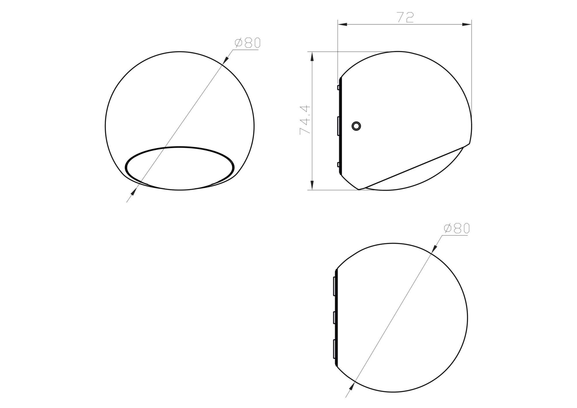 Настенный светильник (бра) Stream 3Вт 3000K IP 54 Уличный настенный светильник Outdoor O032WL-L3W3K — изображение 4