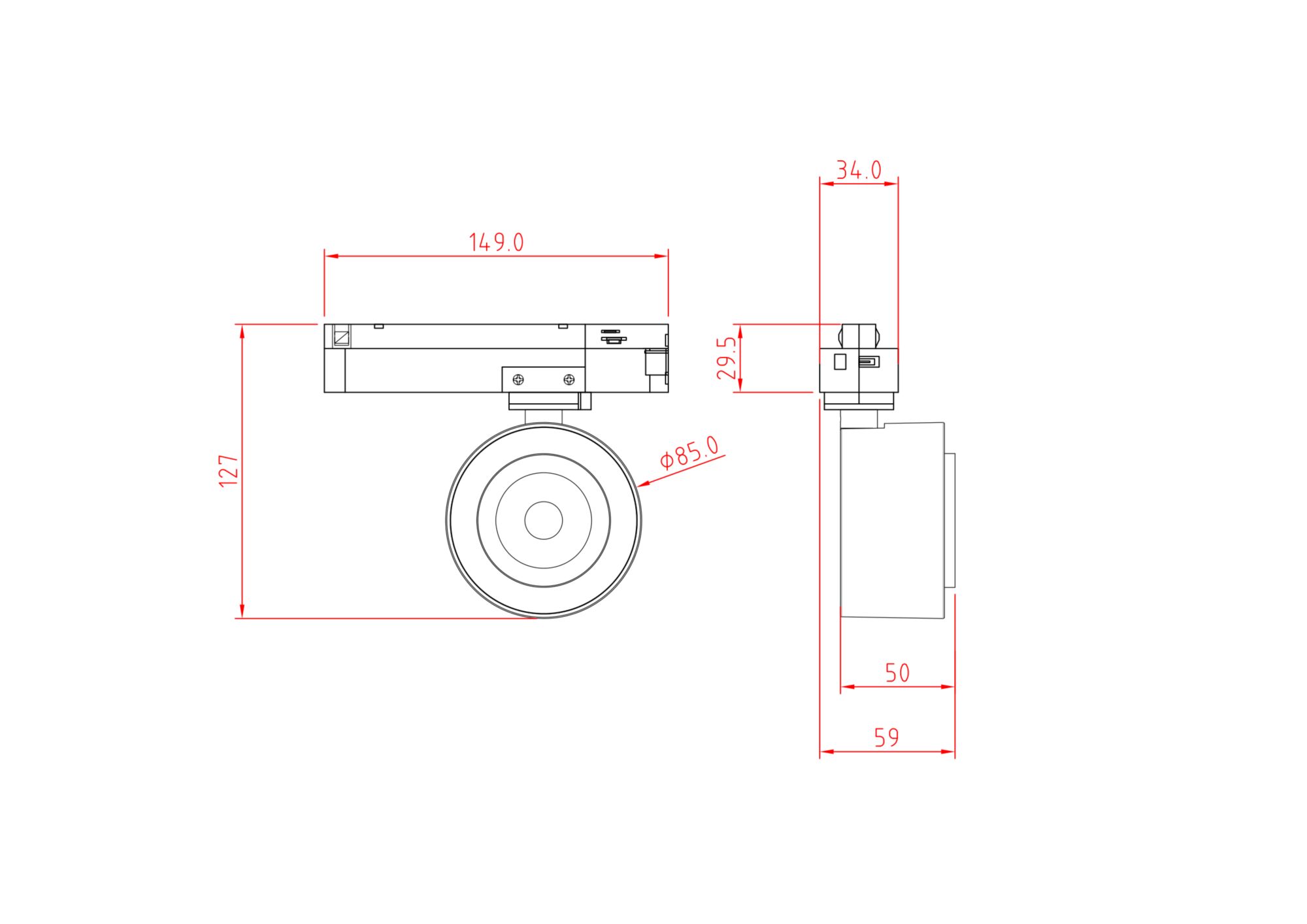 Трековый светильник Treo Unity 3000K 13Вт Трековый светильник Technical TR023-1-12W3K — изображение 3