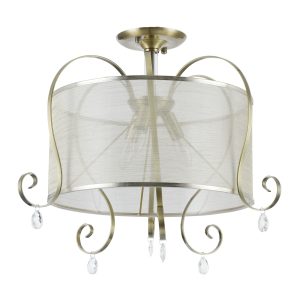 Светильники серии Simone выполнены в классическом стиле. Арматура цвета «античное серебро»