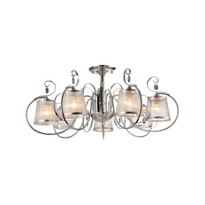 Светильники серии Simone выполнены в классическом стиле. Арматура цвета «античное серебро»