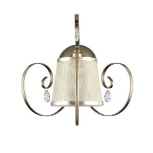 Светильники серии Simone выполнены в классическом стиле. Арматура цвета «античное серебро»