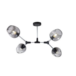 Серия светильников в современном стиле. Металлическая арматура черного цвета