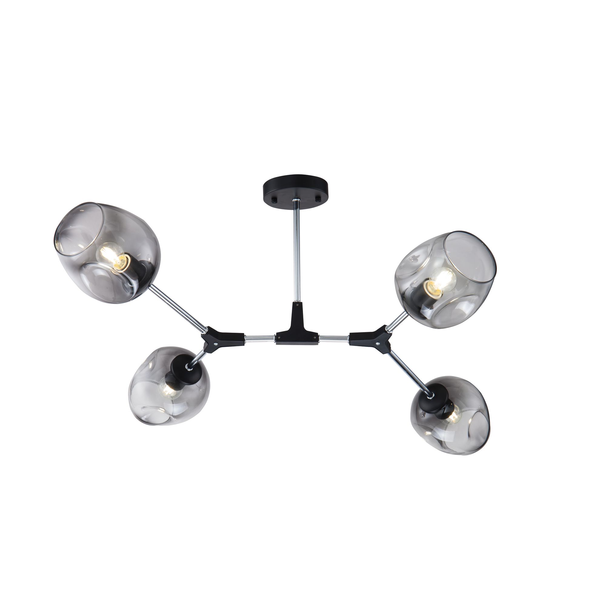 Серия светильников в современном стиле. Металлическая арматура черного цвета