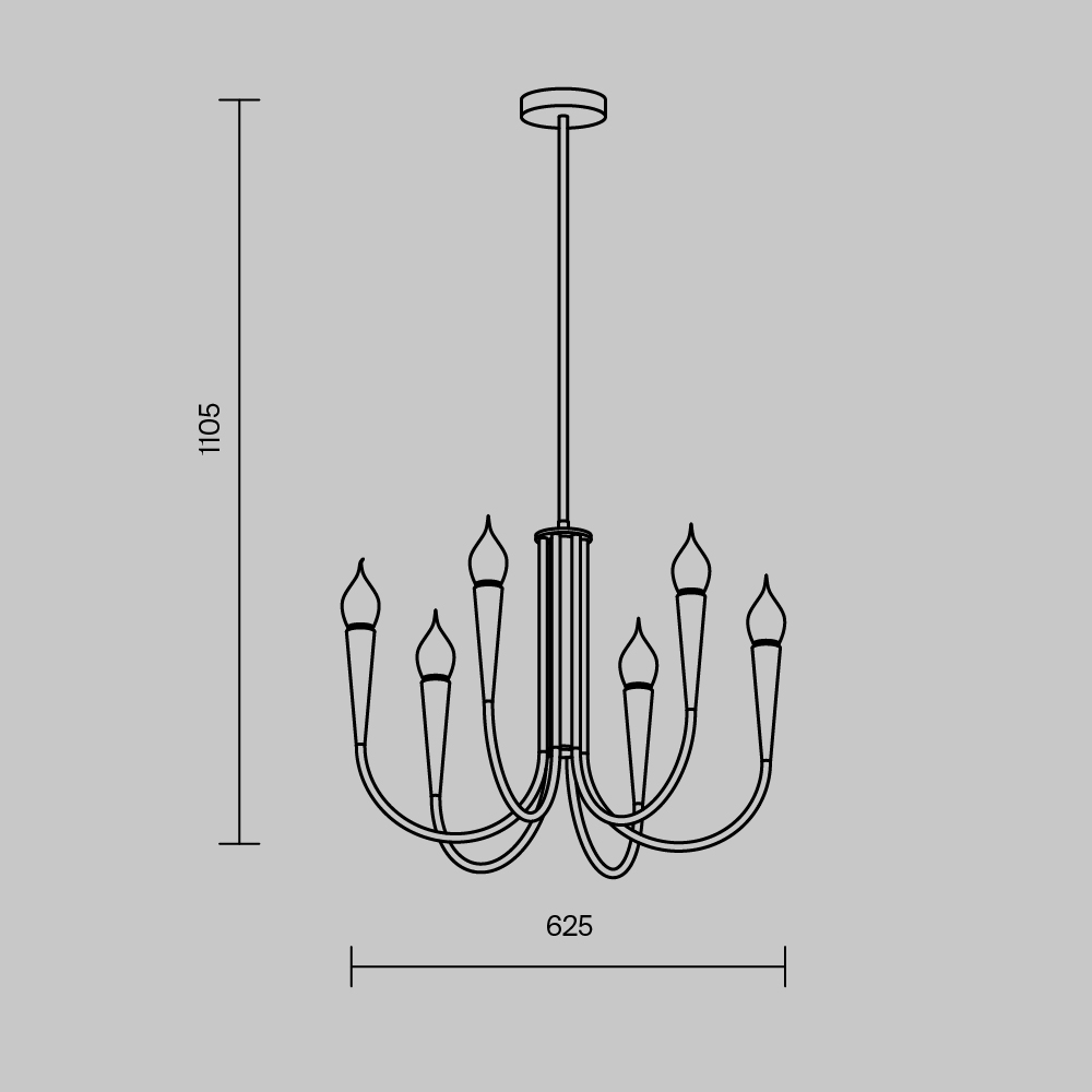 Подвесной светильник Freya FR5253PL-06BS — изображение 2