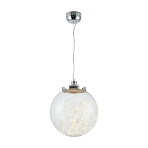 Светильники выполнены в современном стиле в виде шаров. Визуально простой дизайн позволяет обратить внимание на отличительную черту светильников — LED-ленты