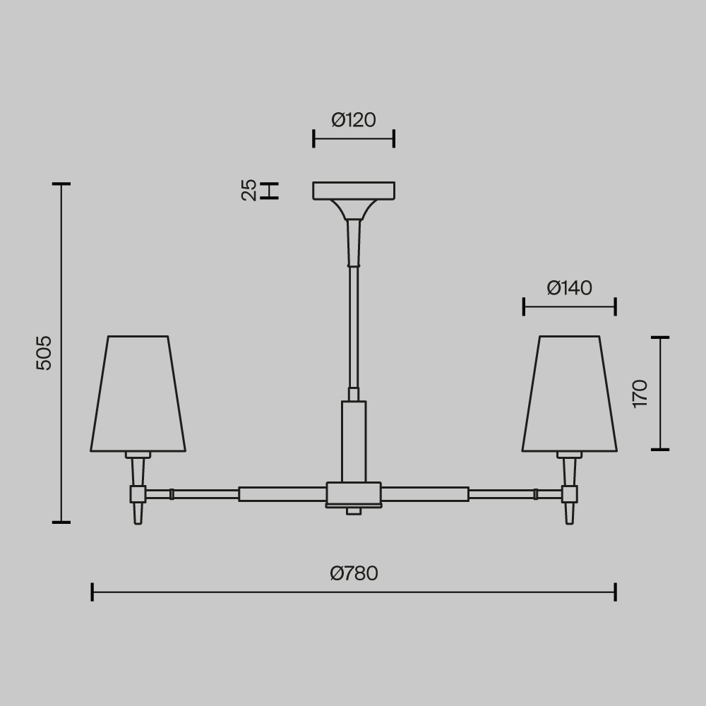 Потолочный светильник Zaragoza E14х5 Потолочный светильник Maytoni H001CL-05BS — изображение 4